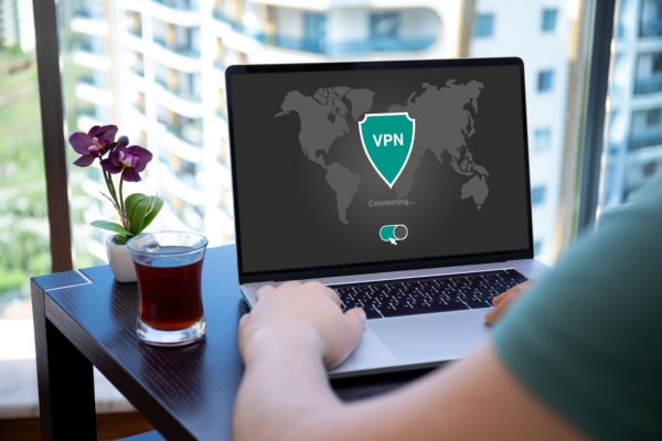 VPN program on a laptop